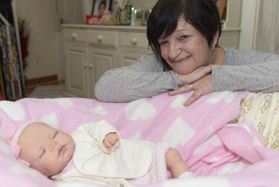 Sue Waters makes and sells baby dolls