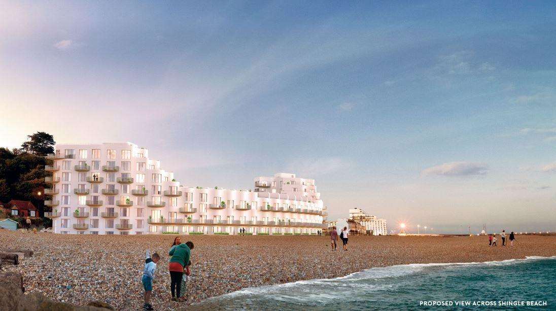 Proposed view across Shingle Beach. Picture: Folkestone Harbour Company