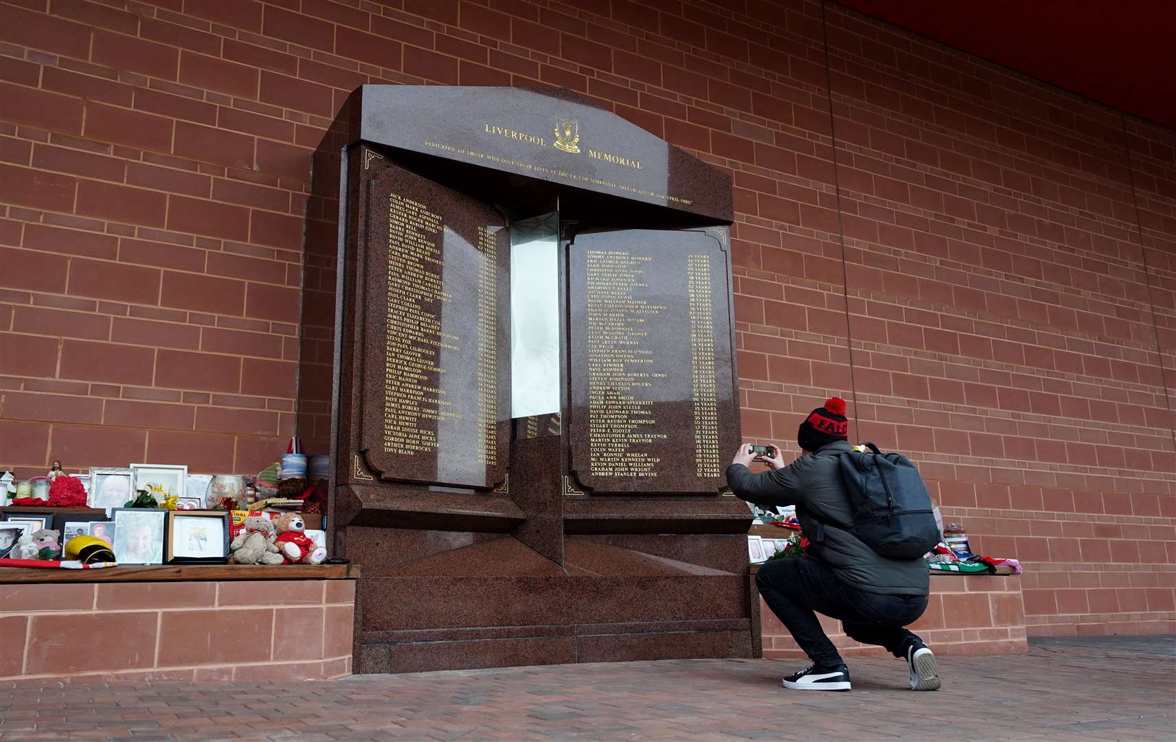 The Hillsborough memorial at Anfield stadium (Peter Byrne/PA)