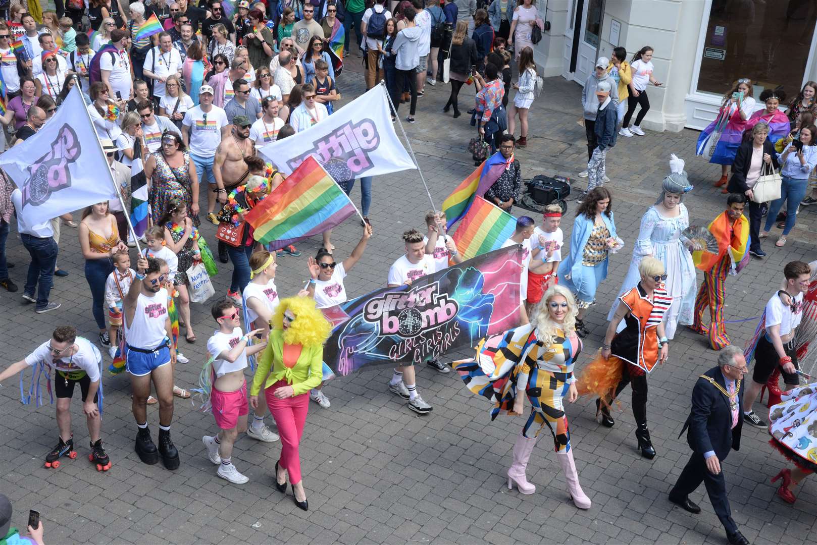Crowds at Pride in Canterbury. Picture: Chris Davey
