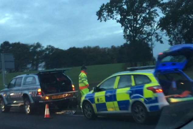 Police along the A2 tonight.