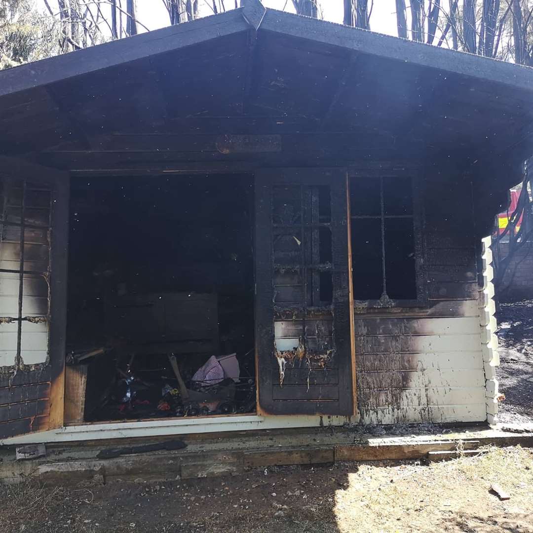 Damage wreaked by the fire in Chartham, near Canterbury. Picture: Anthony Robinson