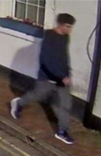 The CCTV image of Ryan walking through Aylesford