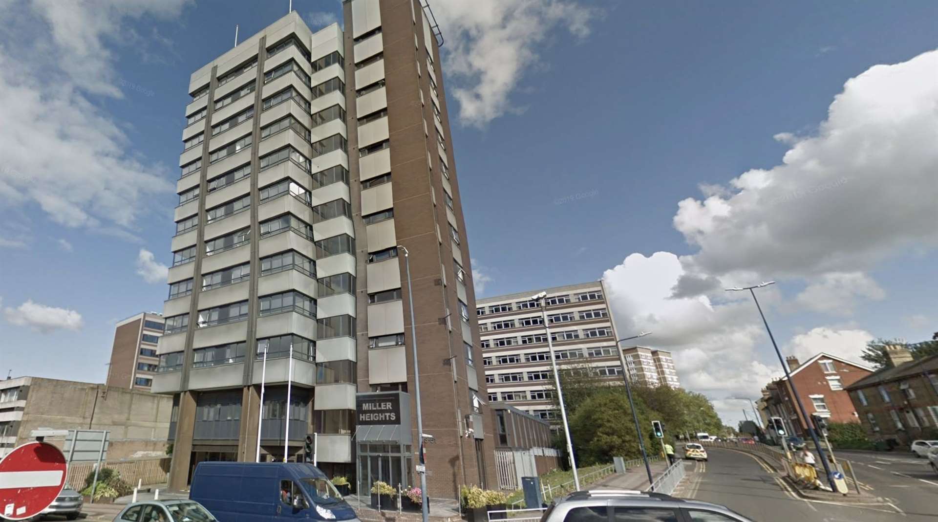 The incident happened on the stairwell of Miller Heights in Lower Stone Street, Maidstone. Picture: Google Street View