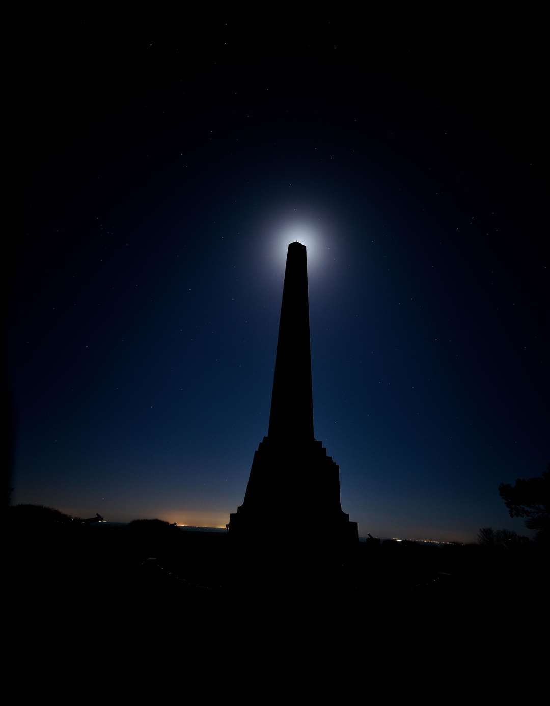 The stunning night time view of the Dover Patrol Memorial. Picture: Robert Guest