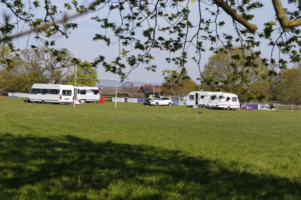 Travellers have set up camp. Library image.