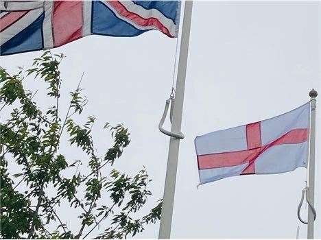 The flags flying for the Open at the council HQ. Picture: Dover District Council