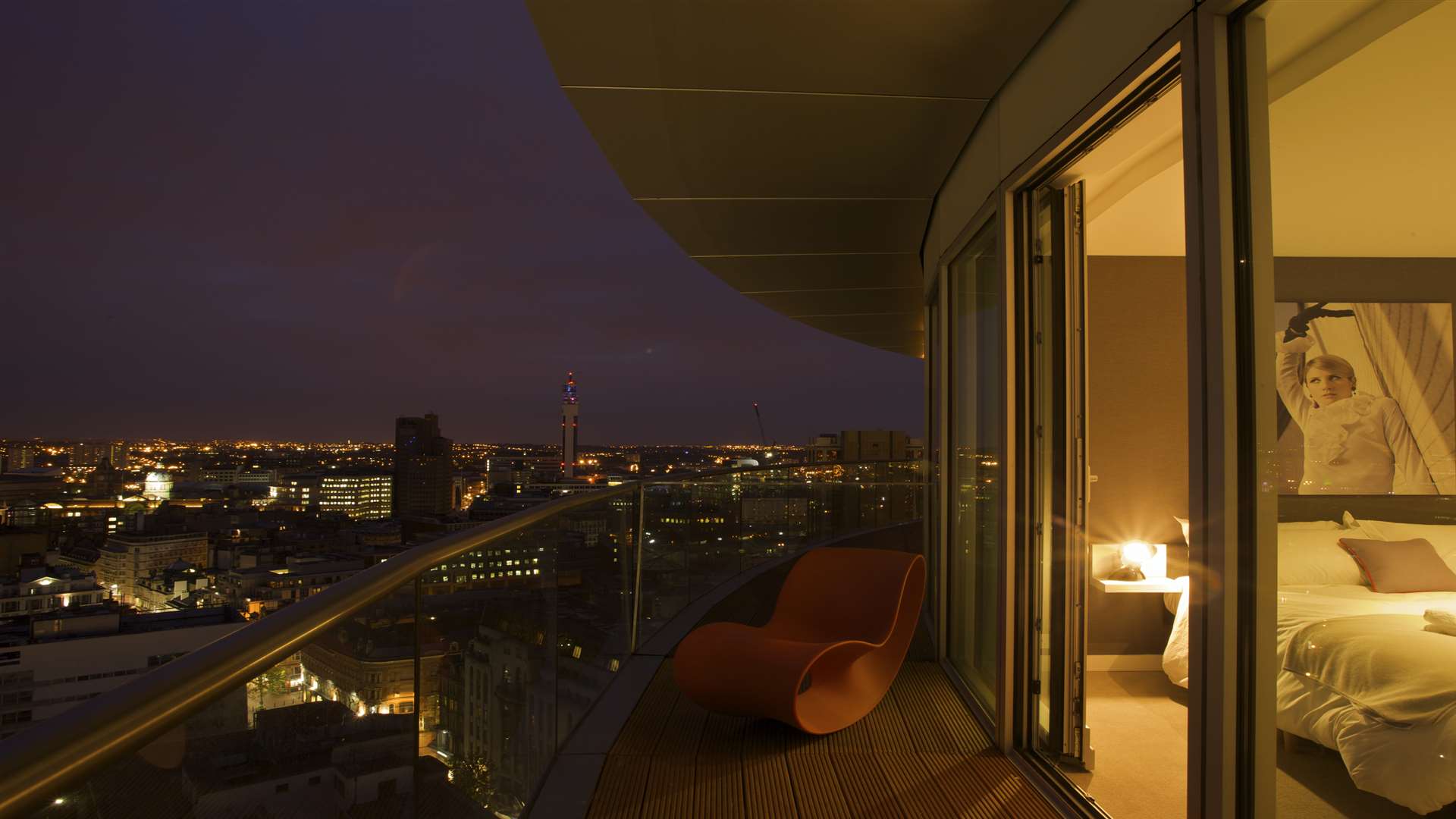 Some of the Staying Cool apartments at the Rotunda in Birmingham city centre have a balcony