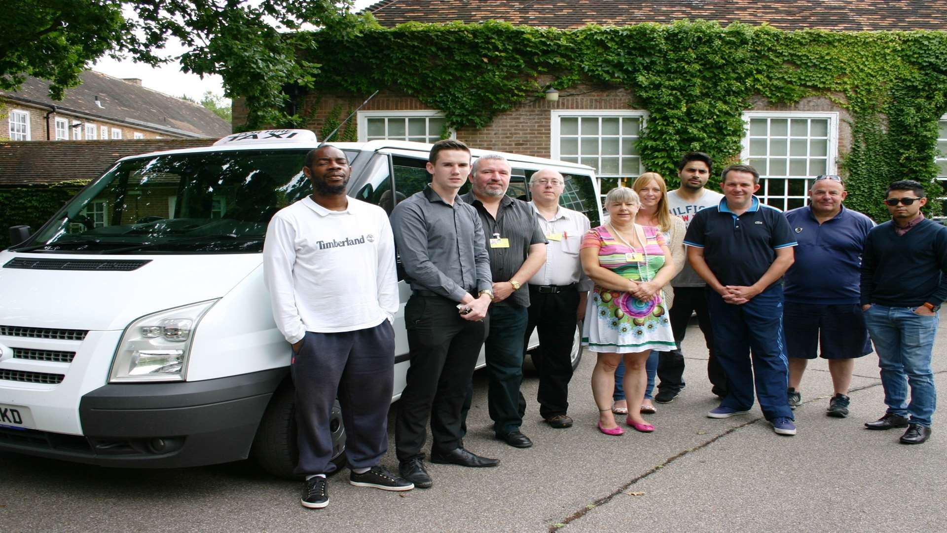 Taxi drivers attending the pilot training session at Tonbridge and Malling Borough Council's offices