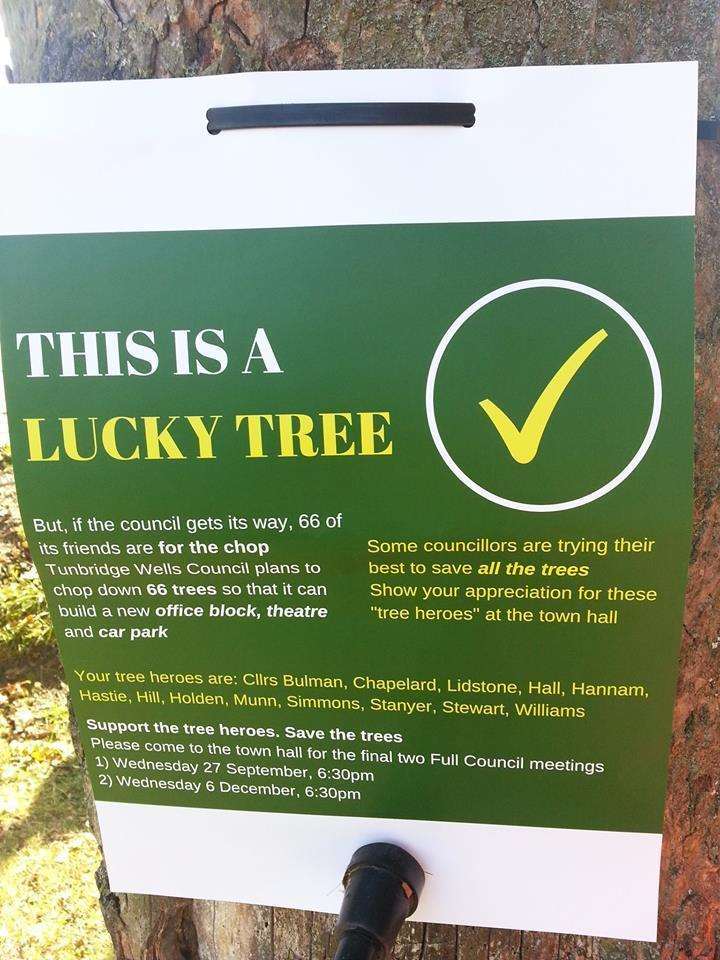 A tree poster shared on Facebook by Friends of Calverley Grounds