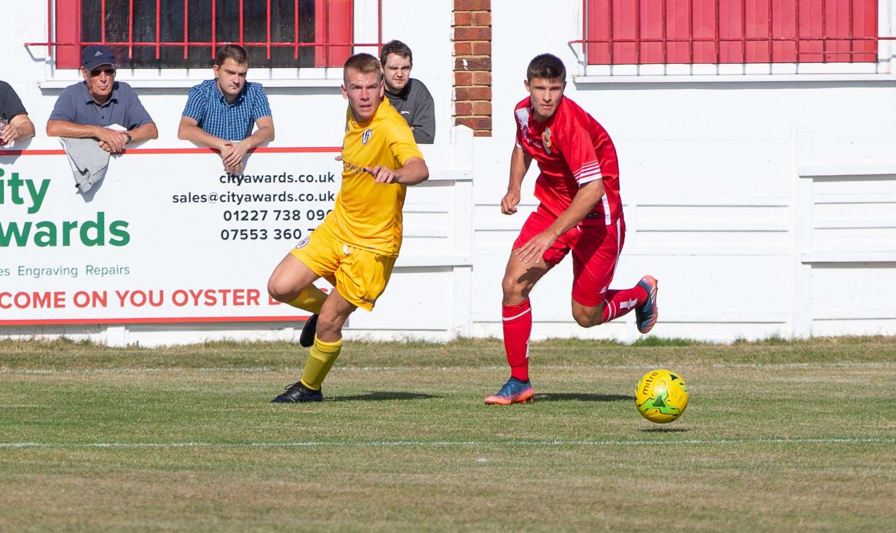 Marshall Wratten in action for Whitstable against Haywards Heath