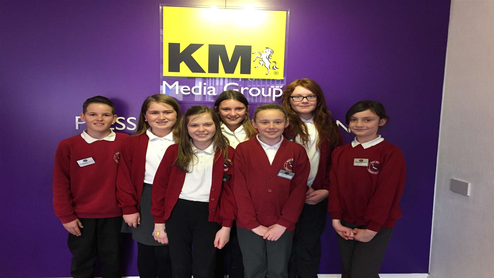 West Minster pupils at the Sheerness Times Guardian office