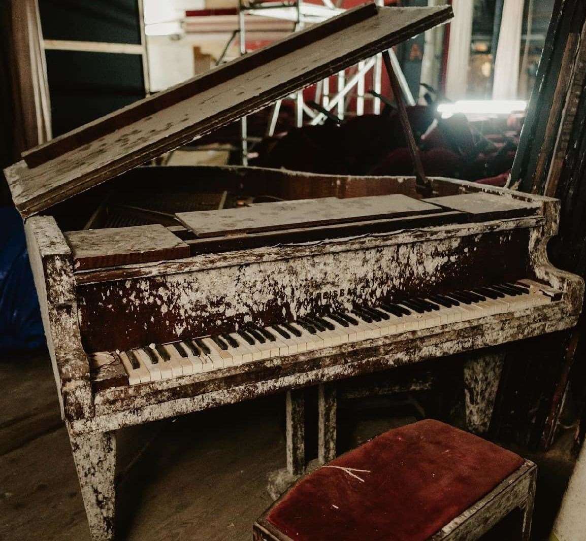 An old piano has been found in the old Granville Theatre in Ramsgate. Picture: James Pearce