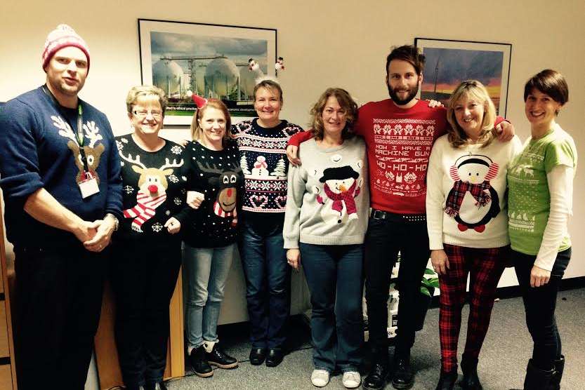 Staff at Cleantec Innovation in Sandwich embrace the festive fashion