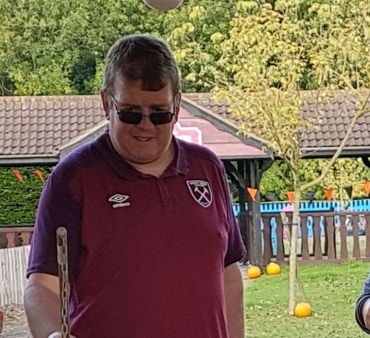 Mr Joy says he has managed to become a level 5 football referee thanks to the support of Man v Fat. Picture: Mark Joy