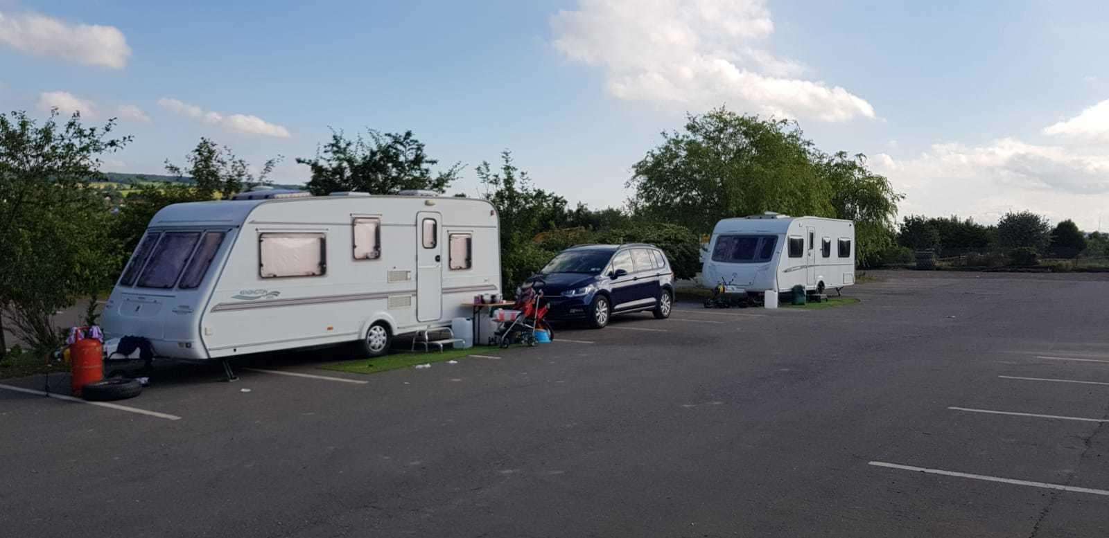 Travellers set up camp at Diggerland (2685823)