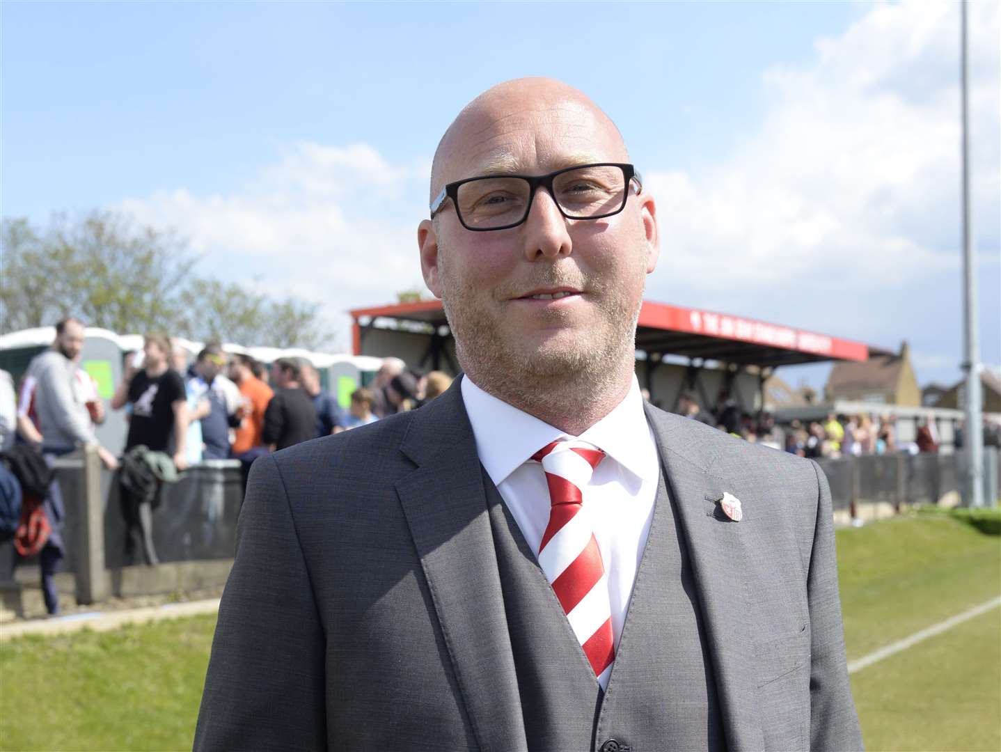 Sheppey United's ambitious chairman Matthew Smith Picture: Chris Davey