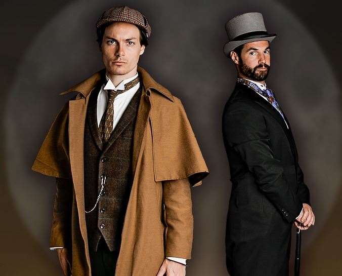 Tom Thornhill as Sherlock Holmes and SP Howarth as Dr Watson in British Touring Shakespeare's Hound of the Baskervilles