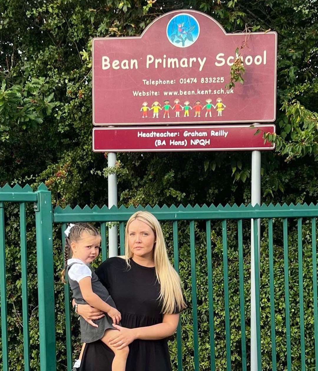 Fay Armitage is unhappy her lactose-intolerant daughter Bonnie is being told to have school dinners at Bean Primary School