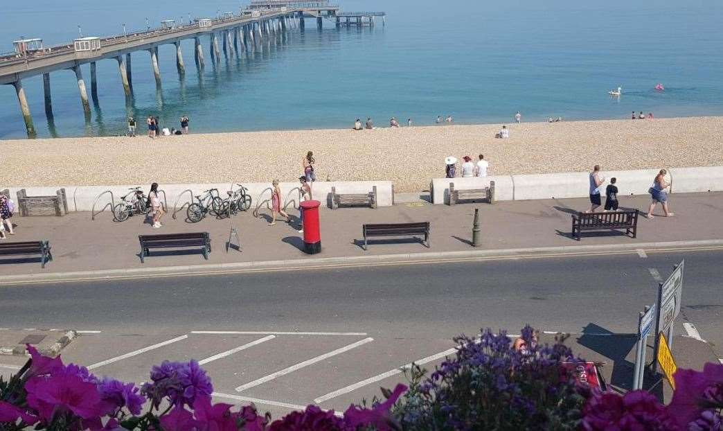 The view of Deal pier and beach from the Waterfront Hotel. Picture: Booking.com