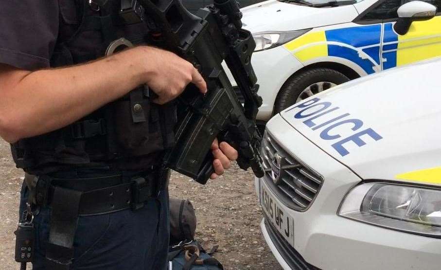 Armed police closed off parts of the estate
