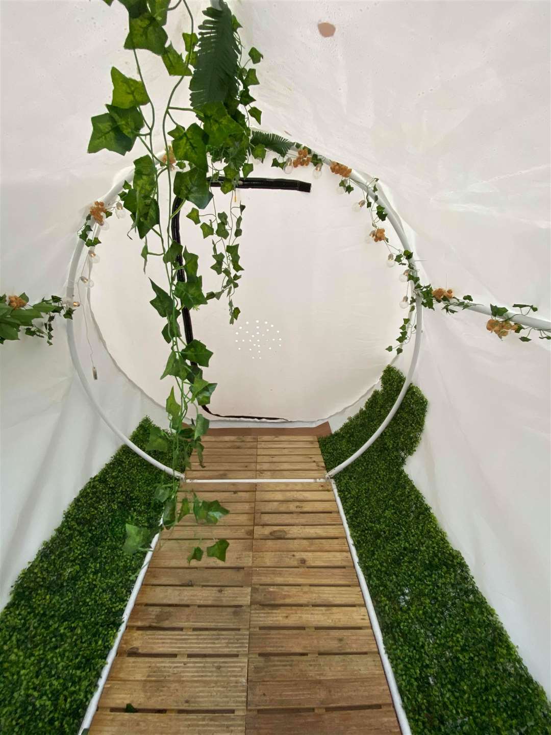 The entrance to the pod at Hotel Lush