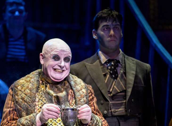 Uncle Fester played by Les Dennis interacts with the audience on occasions