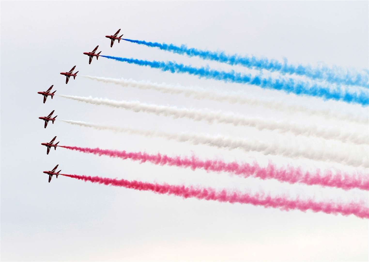 The Red Arrows are expected to fly over London on Saturday. Picture: Barry Goodwin.