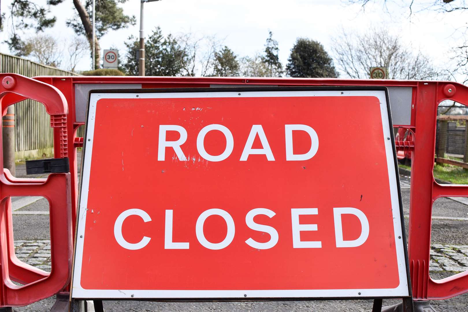 The Wateringbury Crossroads are currently closed in all directions. Stock image