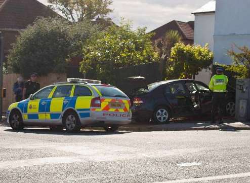 The scene of the smash. Picture: Robin Marks.