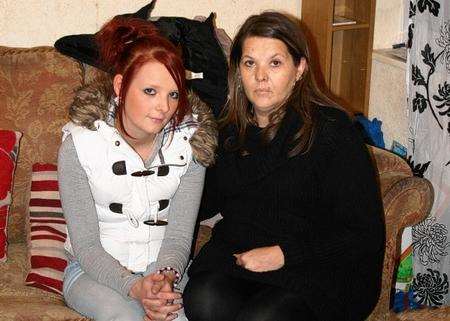 Samantha Braham, pictured left, is currently living with her mum Sara Braham, pictured, at her home nearby to where the killing took place.