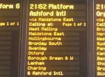 Commuters were left confused after a fault with the departure board. Picture: Mark Hempleman
