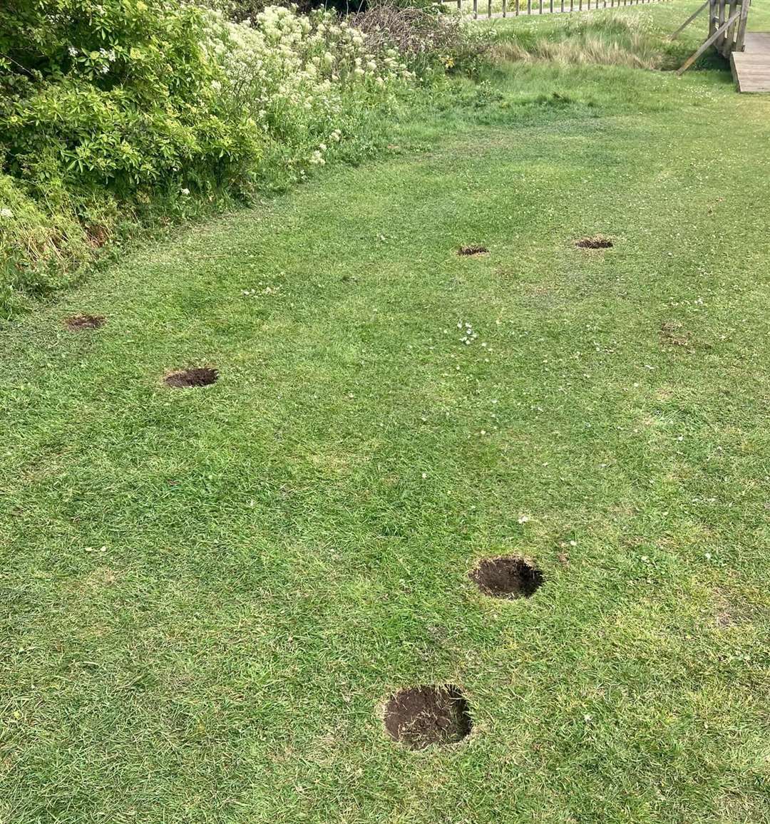 Mystery holes have appeared at Barton's Point Coastal Park, Sheerness