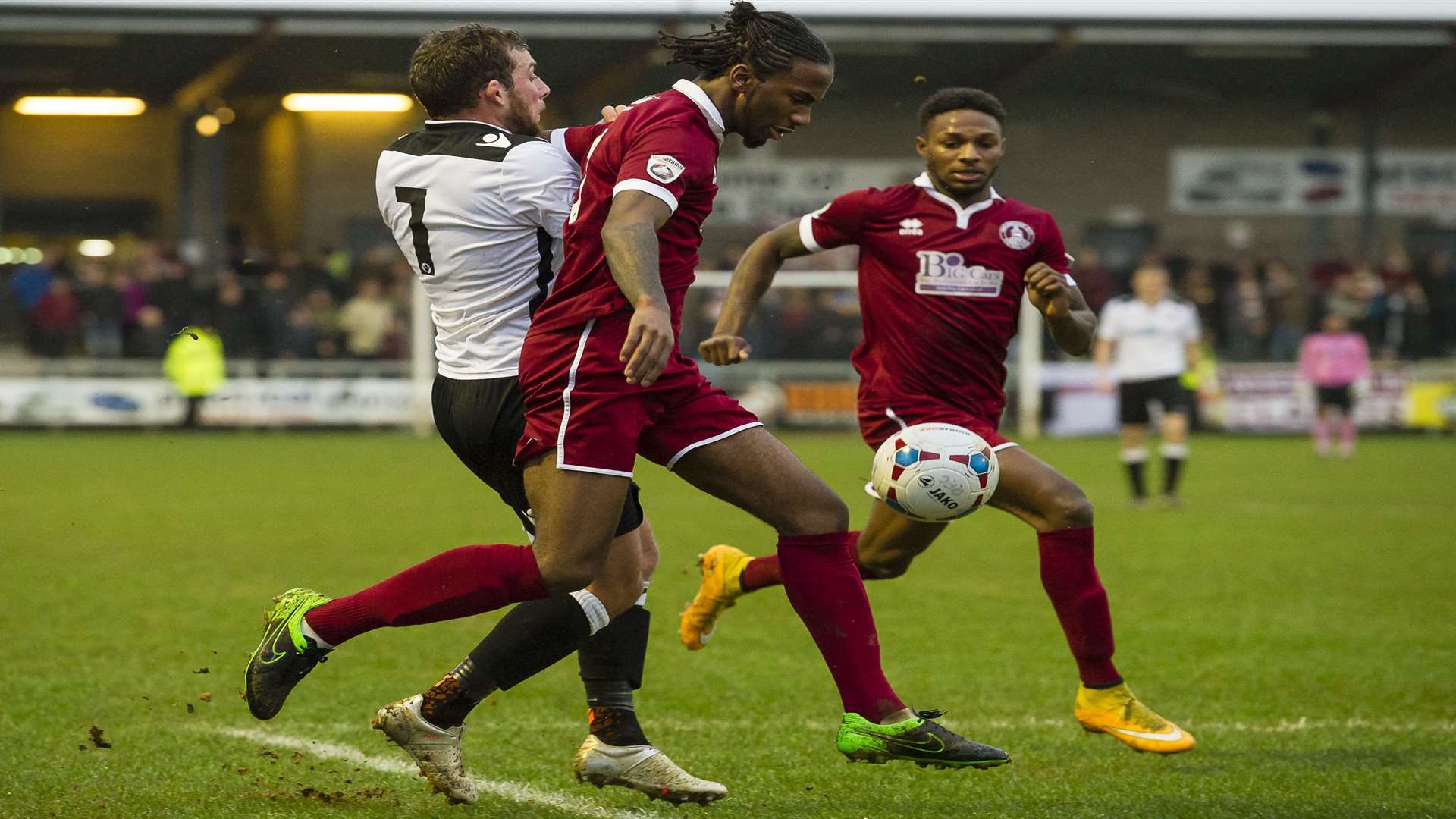 Bagasan Graham (right) in action for Chelmsford against Dartford Picture: Andy Payton