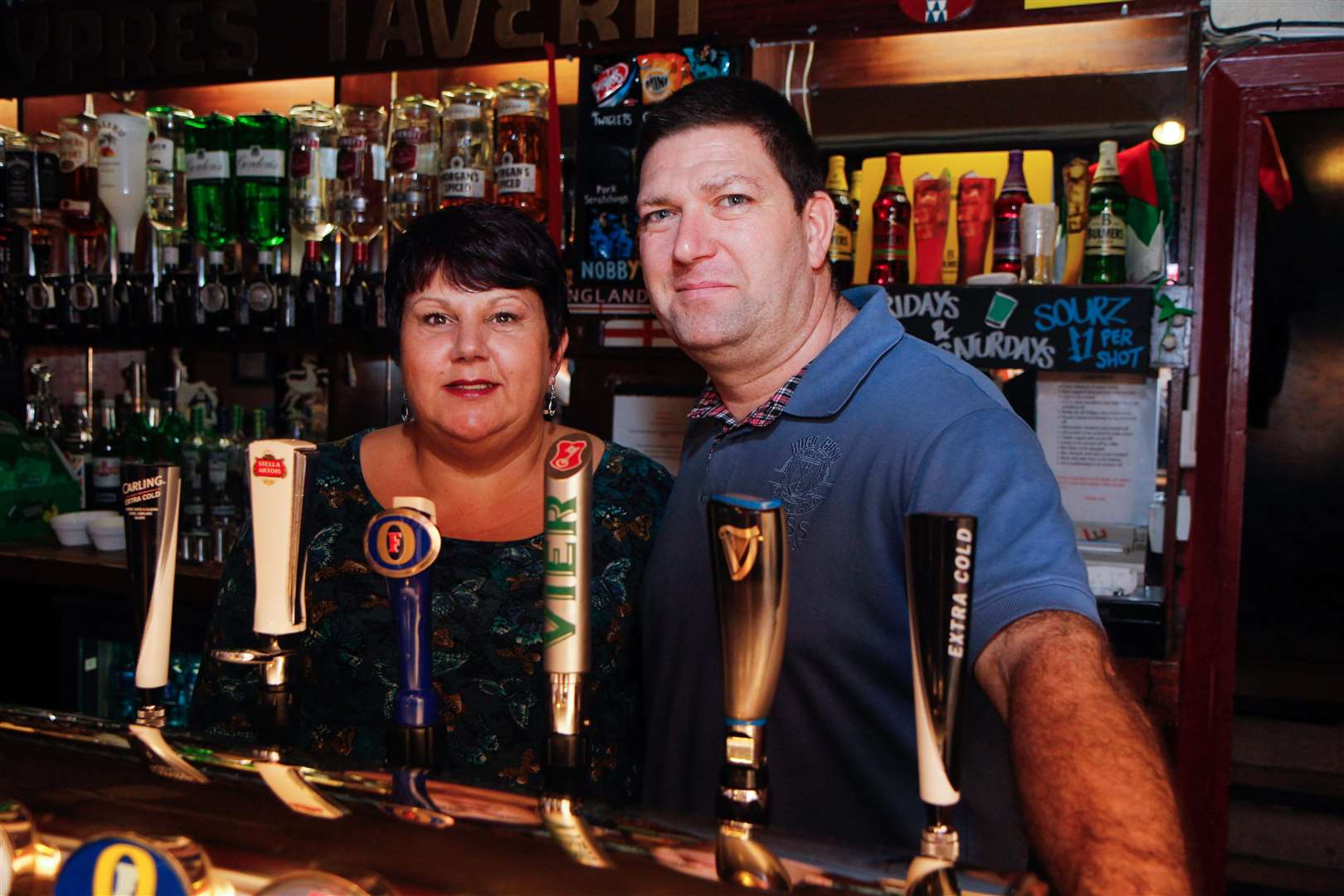 Debbie and Darren Rousell, owners of the Ypres Tavern in West Street, are against plans to turn the town's former Magistrates Court into a pub