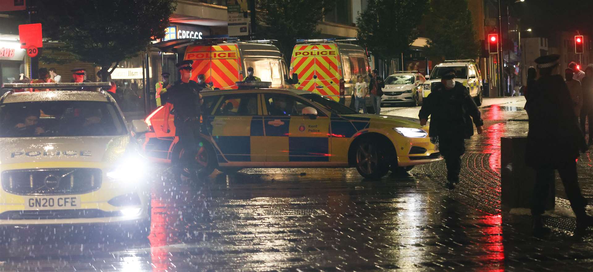 Police in Maidstone town centre Picture: UKNIP