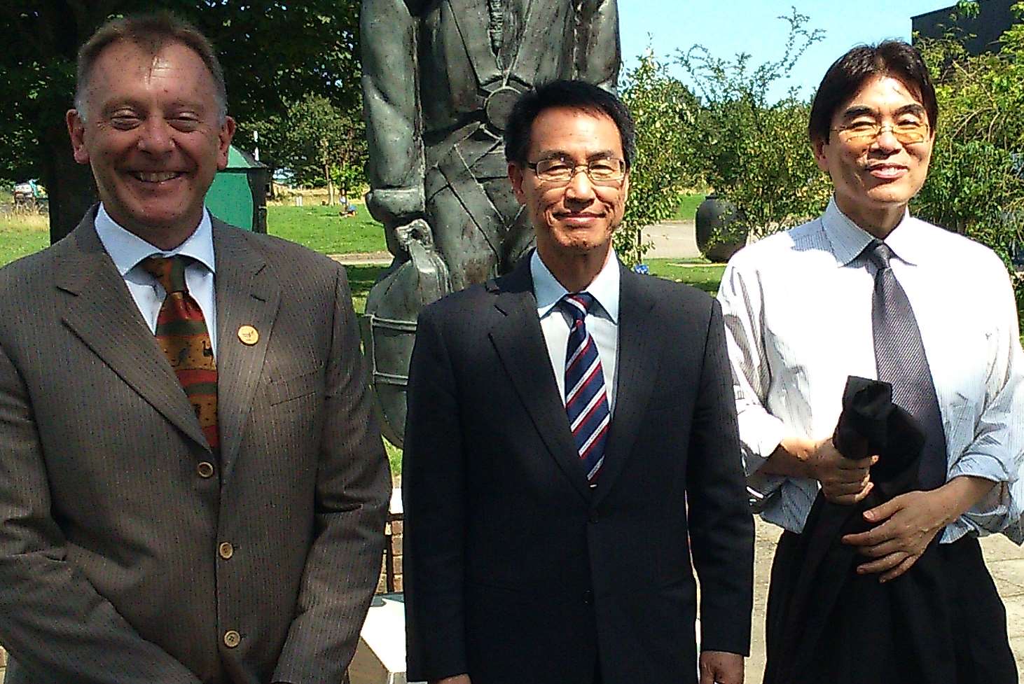 Liberal Democract Thanet South prospective parliamentary candidate Russ Timpson with Taiwan government officials Terry Lee and Donald Lu