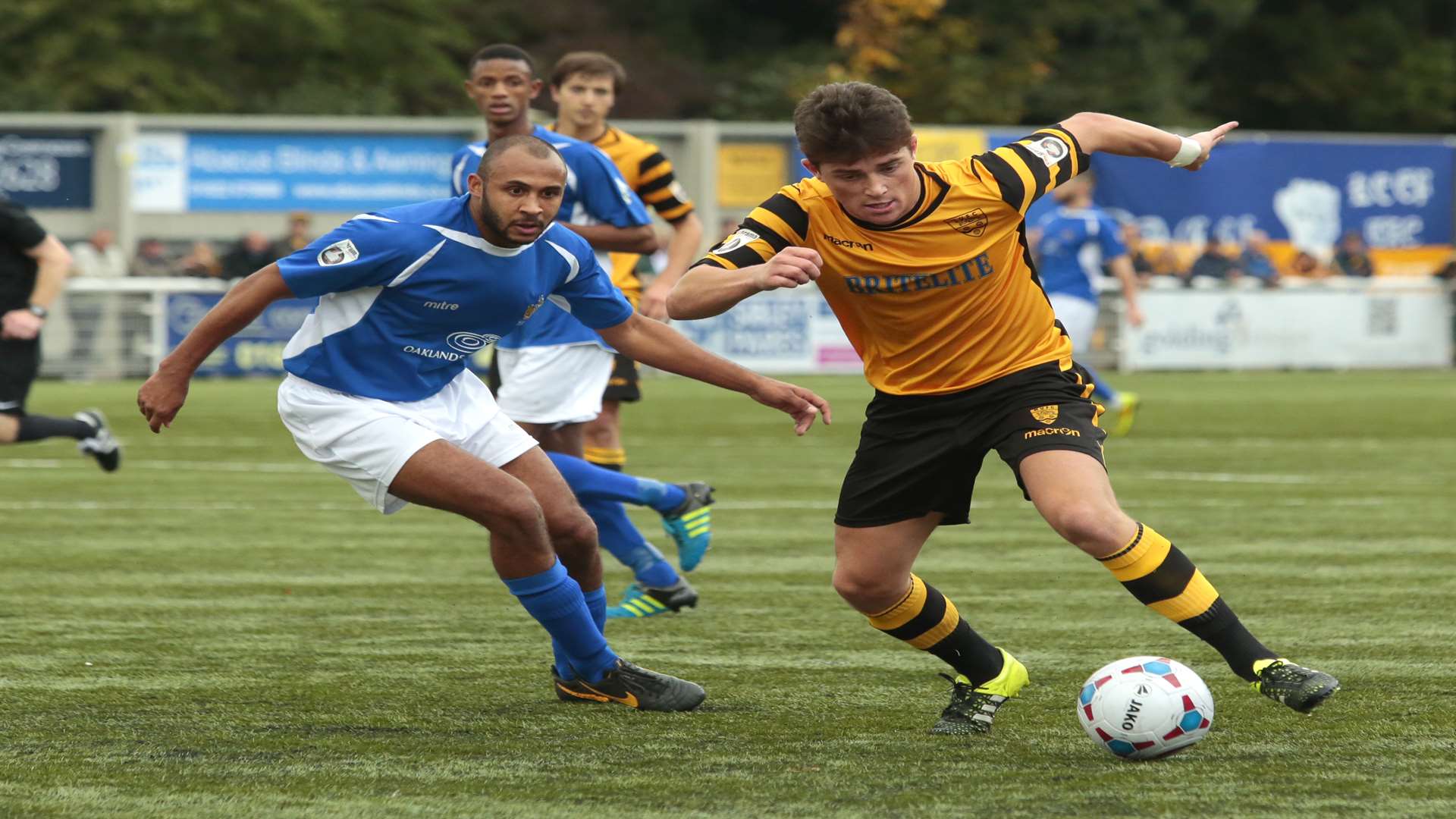 Jack Paxman in action for Maidstone against St Albans Picture: Martin Apps