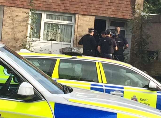 Police at the scene of the incident in Tunbridge Wells. Pictures: Jack Durkin