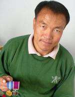 Former Gurkha Kebahang Chemjong, from Canterbury, whose sister had been denied access to the country to donate him a kidney