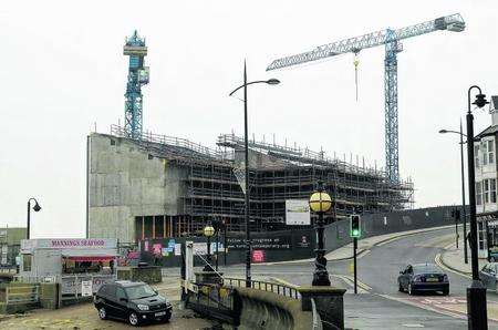 Construction work at the Turner Contemporary site in Margate in January 2010