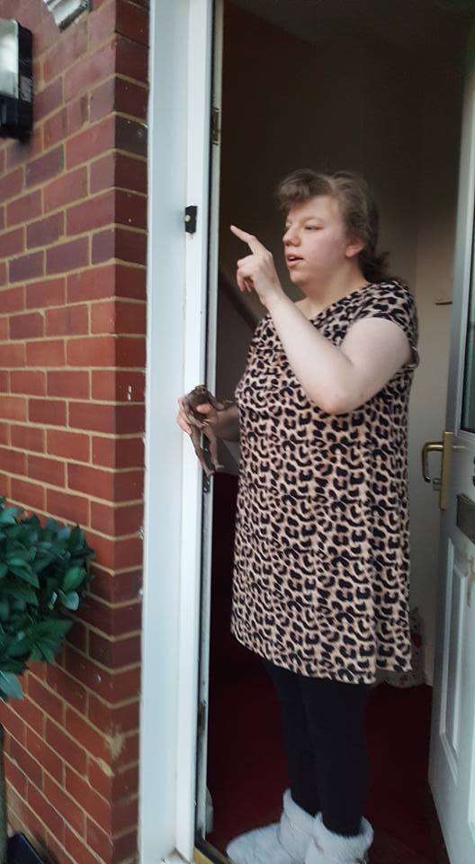 Courtney Harris, 18, came downstairs to find the time travelling car outside her home