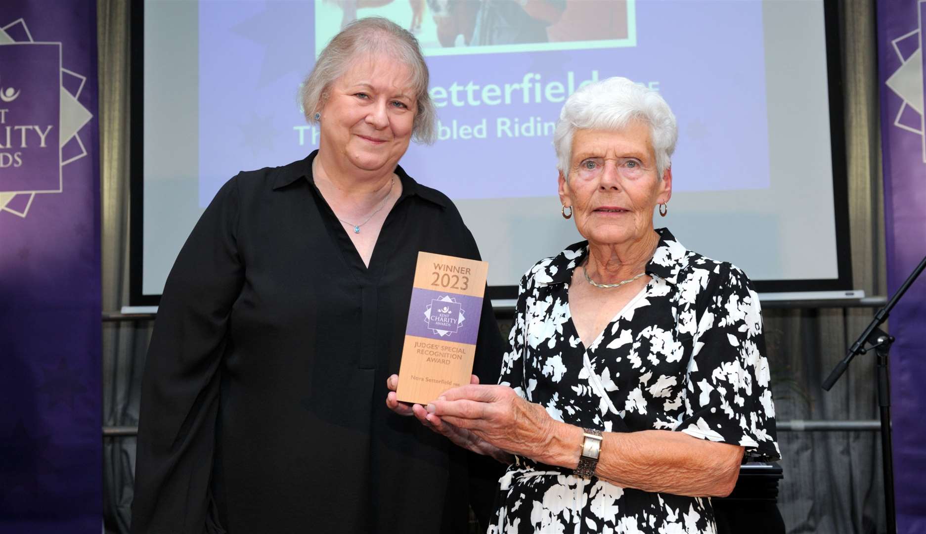 Special award recipient Nora Setterfield has worked with Thanet Riding Stables for more than 50 years. Picture: Simon Hildrew