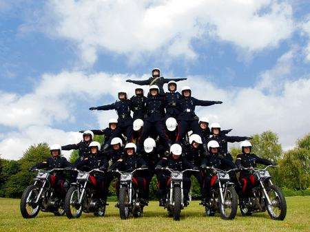 The White Helmets motorcycle display team