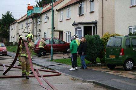 House fire in Doddington Road, Twydall