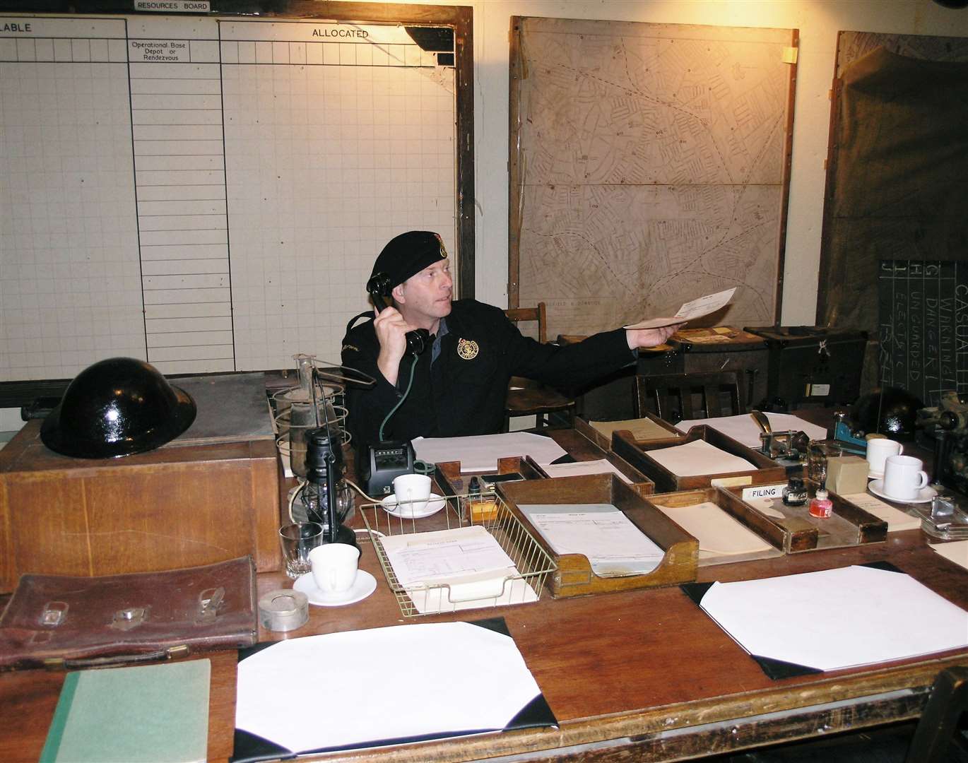 An inside view of a control room, with an enactor. Photo: Victor Smith