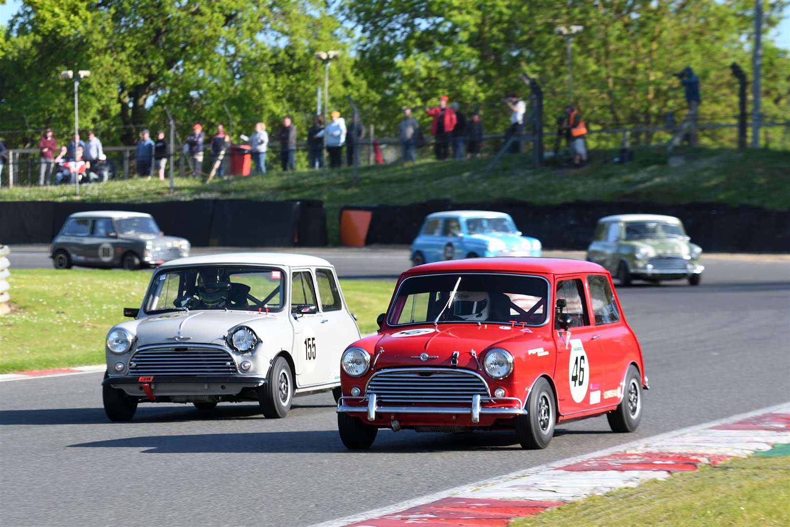 Ian Curley (46), from Marden, won both Pre-66 Mini races. Picture: Simon Hildrew