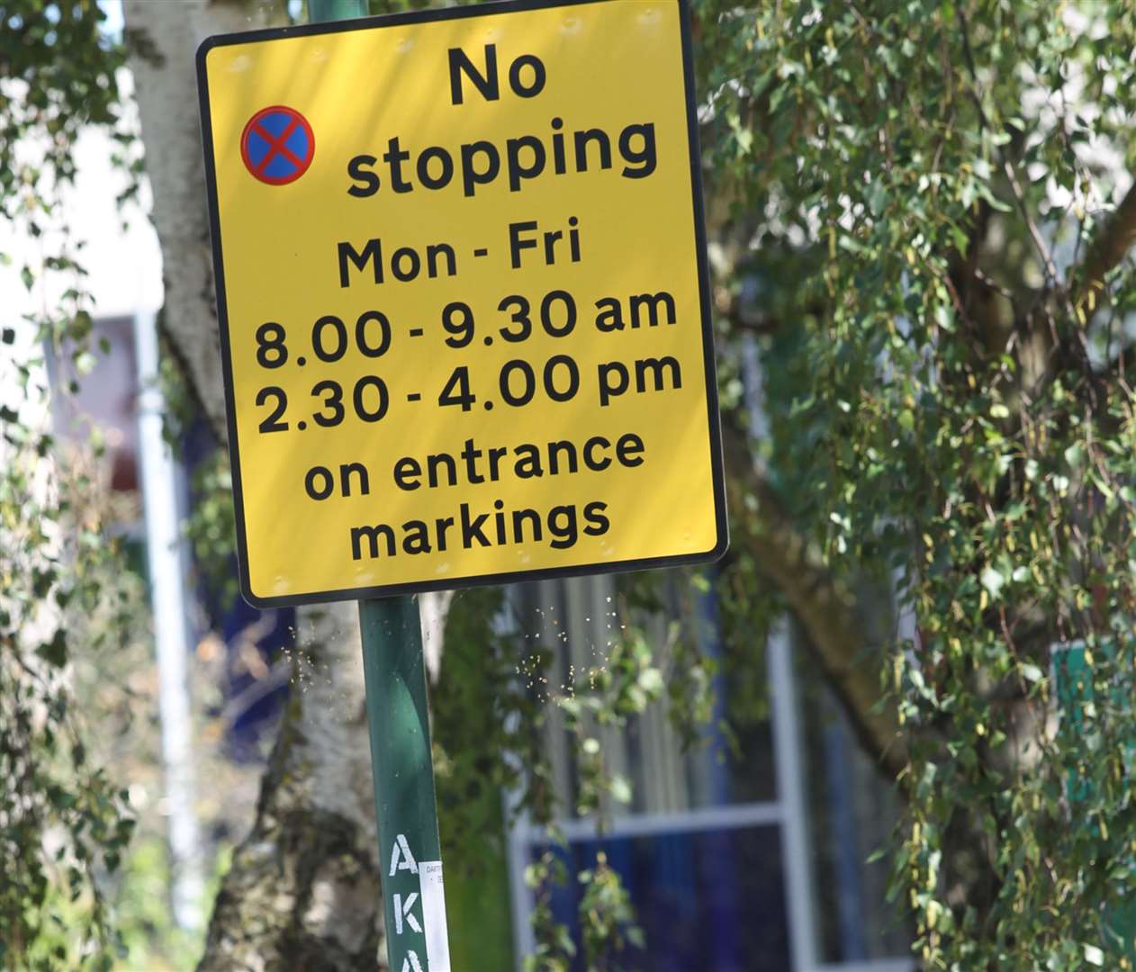 A keep clear sign is clearly visible outside Manor Community school Picture by: John Westhrop