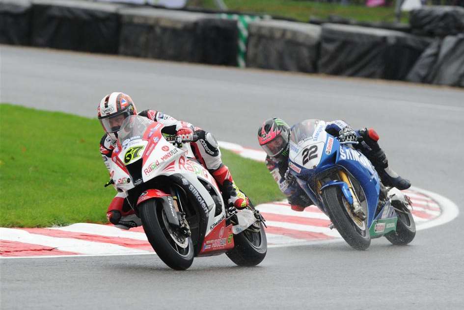 For a short time Shane Byrne was leading Alex Lowes on the track and in the championship