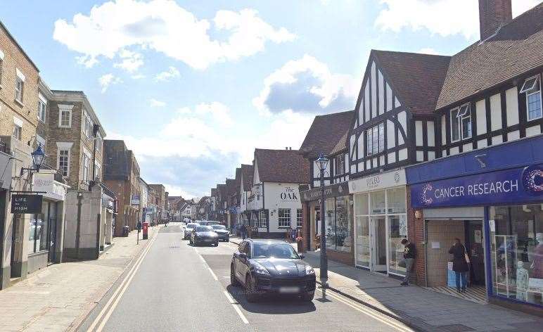 The burglars targeted a jeweller's in High Street Sevenoaks. Picture: Google Street View